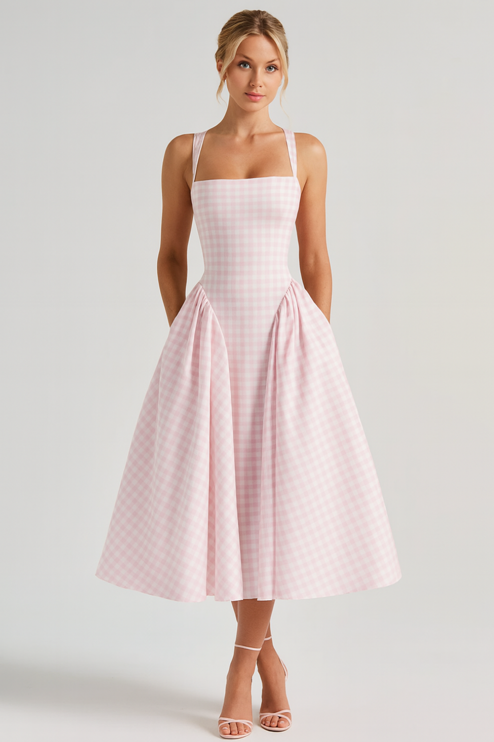 Vestido Bustier Xadrez