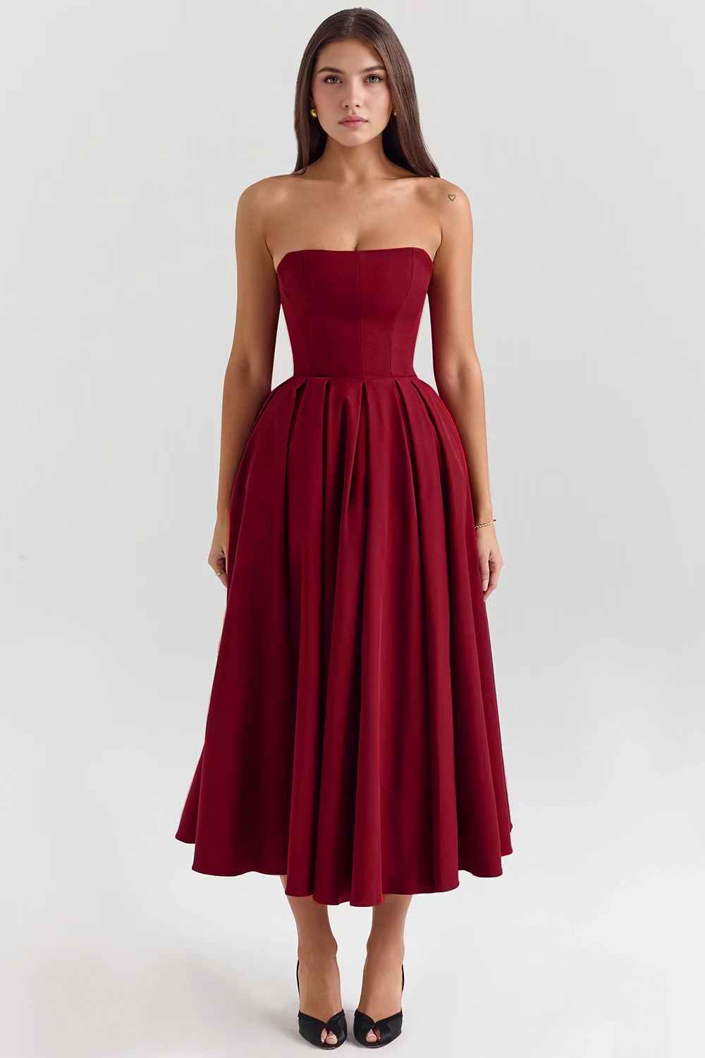 Vestido Bustier Celeste