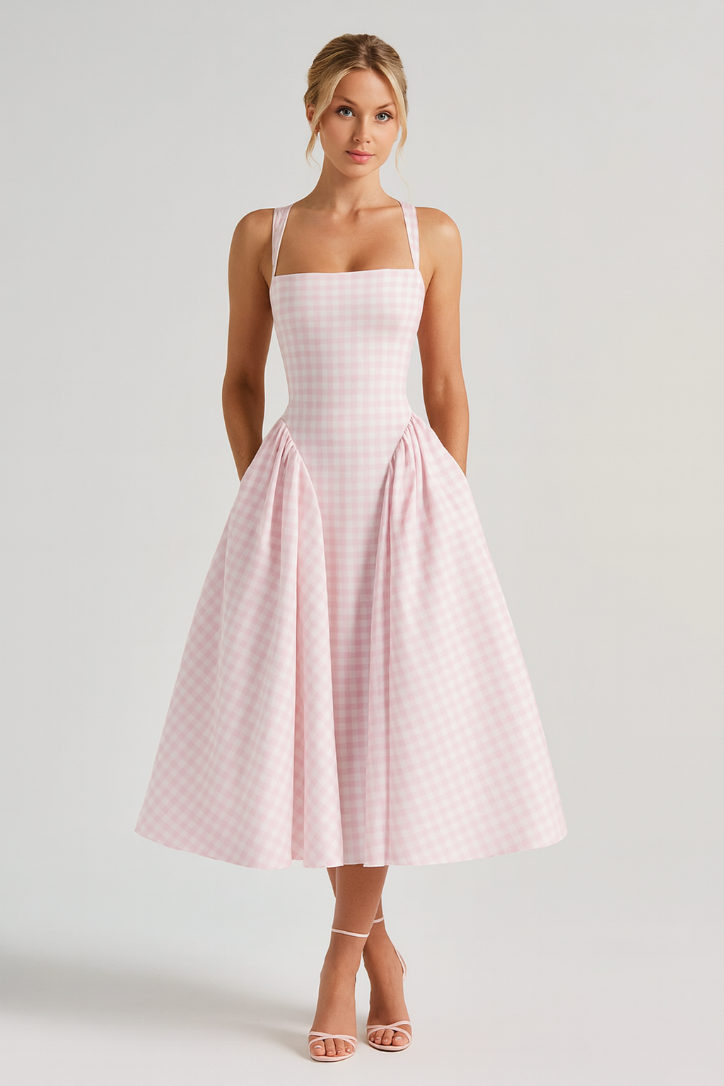 Vestido Bustier Xadrez